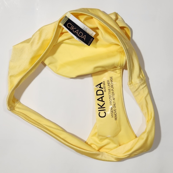 Cikada Australia Swimwear Yellow Bikini Bottoms size 6 small - Picture 8 of 8